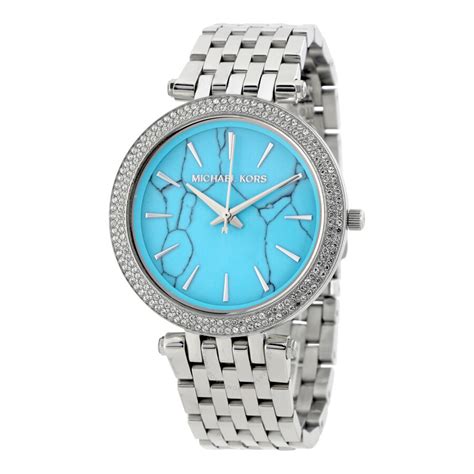 Michael Kors Darci Turquoise Dial Stainless Steel Ladies Watch 